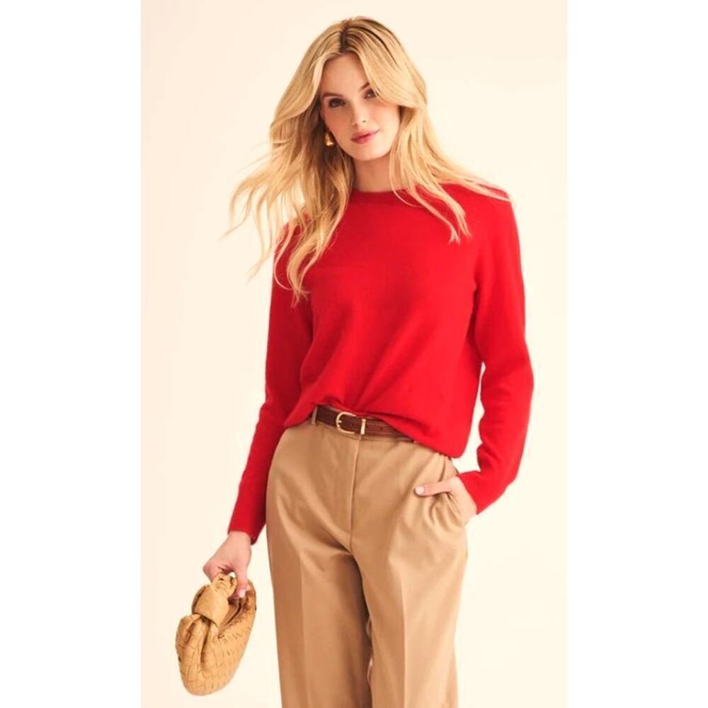 NAADAM Original 100% Cashmere Pullover Crewneck Sweater Holidays Size M